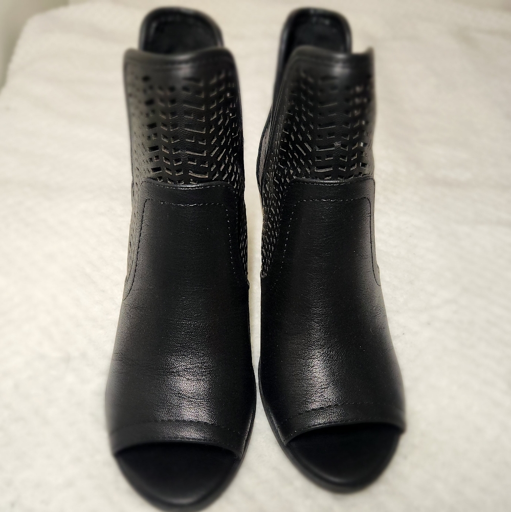 Peep toe booties